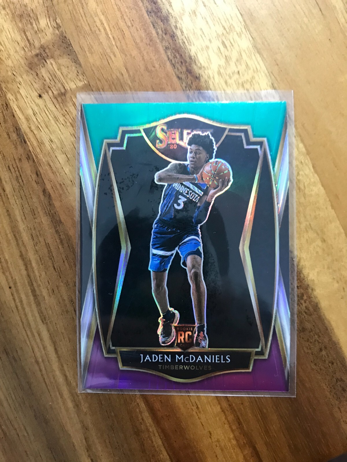 2020-21 Select Jaden McDaniels Green White Purple Premier Level RC #197