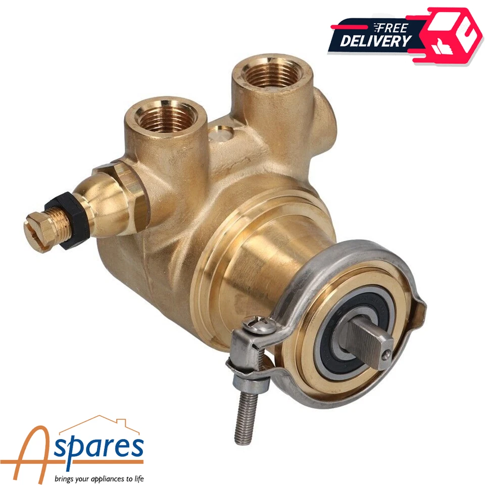 FLUID-O-TECH 3/8" ROTOFLOW COFFEE MACHINE WATER PUMP HEAD PA204 ROTARY VANE 200 LPH