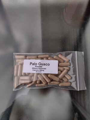 Palo Guaco Powder Capsules (Mikania Glomerata) 500mg 60 Count