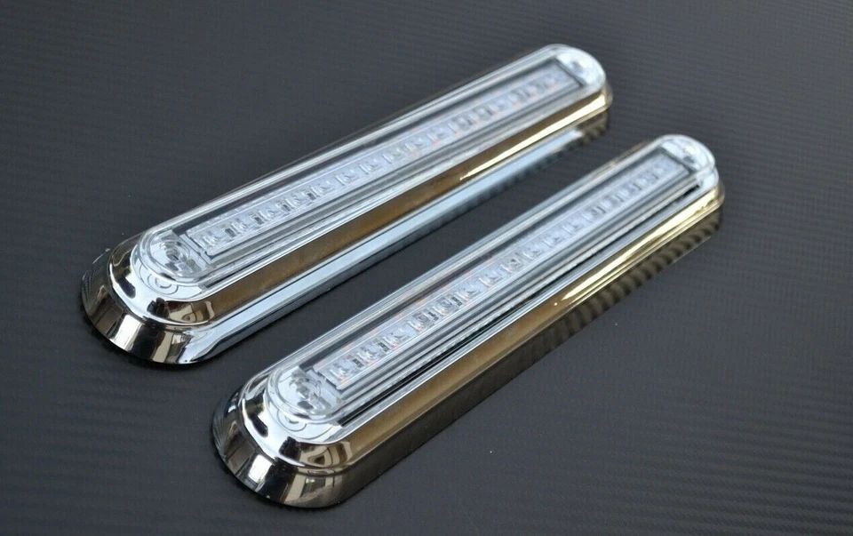 4X 24V Kombination Leuchten Chrom-LED Stopp 3 Funktionen für LKW BUS Anhänger - Bild 3 von 4