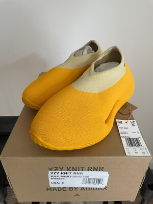 Adidas Yeezy Knit RNR Sulfur Size GW5353 Runner Yellow Tan Cream 2021 