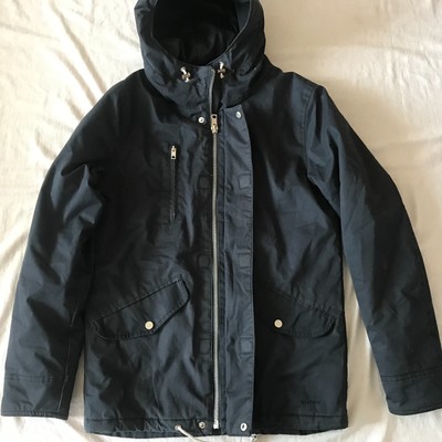ELVINE SWEDEN MEN'S DuPont WINTER PARKA JACKET SZ SMALL  NAVY BLUE