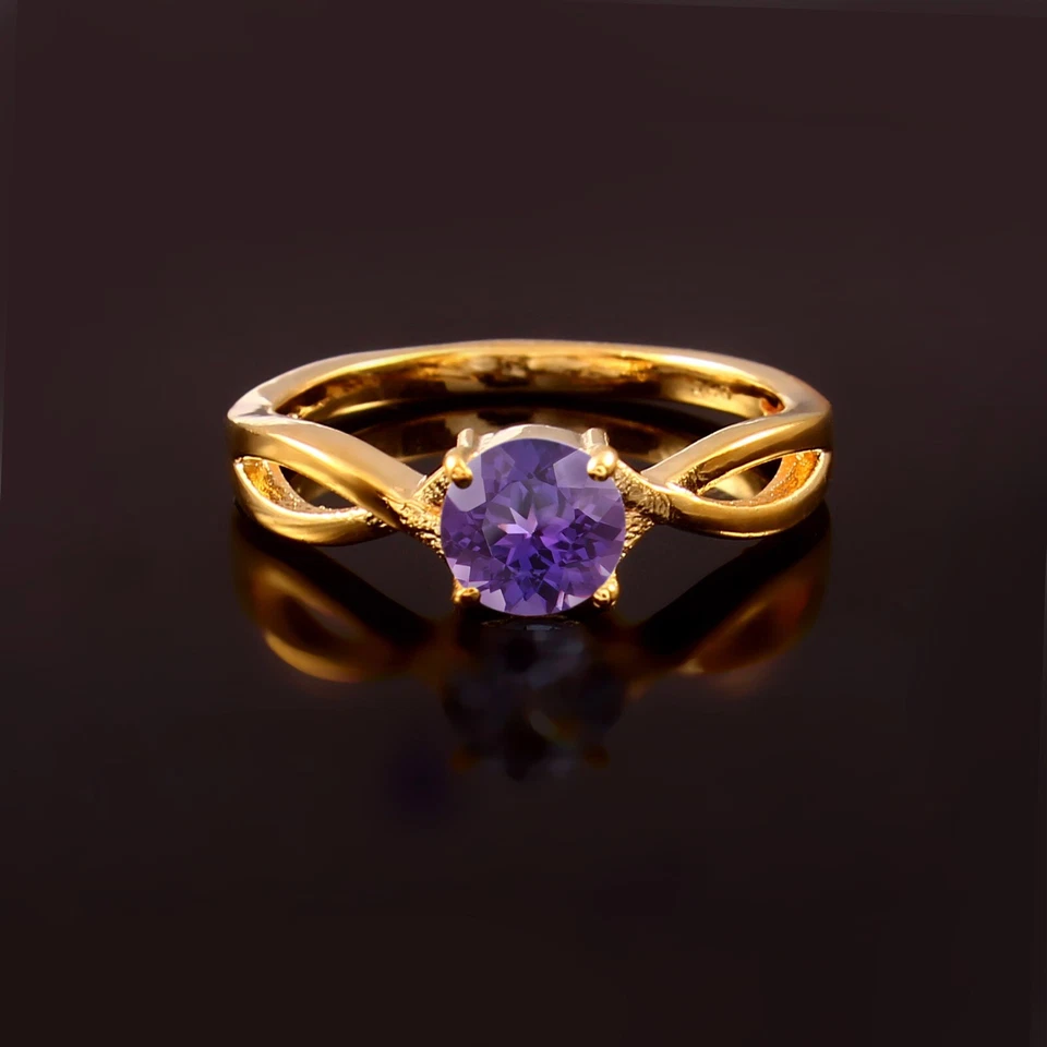 Genuine Taaffeite Sapphire Ring Sapphire Round Ring Purple Pink Gemstone Ring - Image 4 of 4