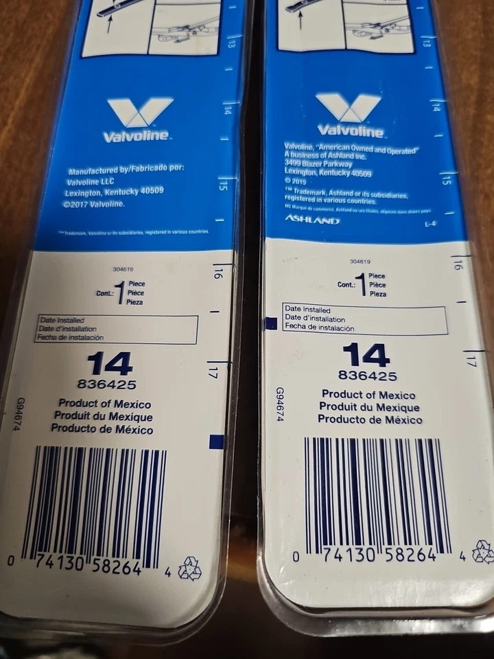 Limpiaparabrisas Two Valvoline Surge 17" 836428, negro, nuevo en caja Foto 3 de 3