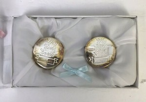 Skyway Keepsake My First Curl and Tooth Box Set Round Silver Engraved Rae Lynne