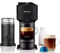 Nespresso Coffee Machine Vertuo Next with Aeroccino 3 Milk Frother.