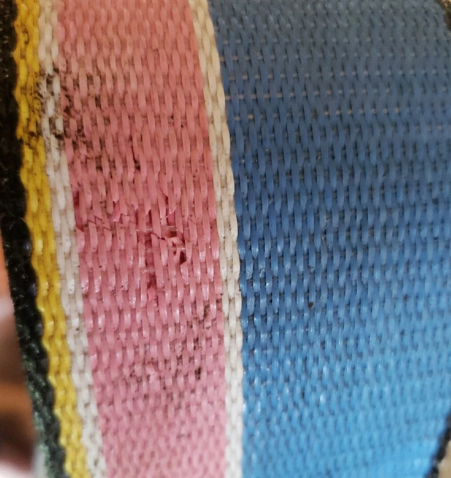 7 VINTAGE ALUMINUM CHAIR 2.25" WEBBING FOR REPLACEMENT/REPAIR MULTICOLOR 250'+ - Image 4 of 4