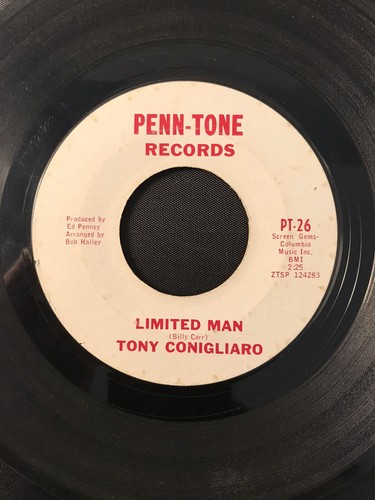 Tony Conigliaro Boston Red Sox Record 1965 LP Limited Man/Please Play Our Song - Picture 3 of 4