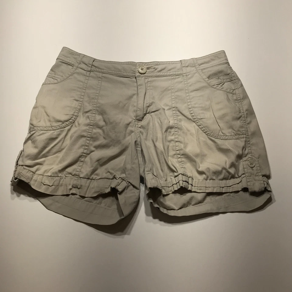 Pantalones Cortos Koppen Para Mujer W31 Tostado Caqui Desgarro Puño con Pestaña Rodante Aire Libre Senderismo Viaje Foto 2 de 4