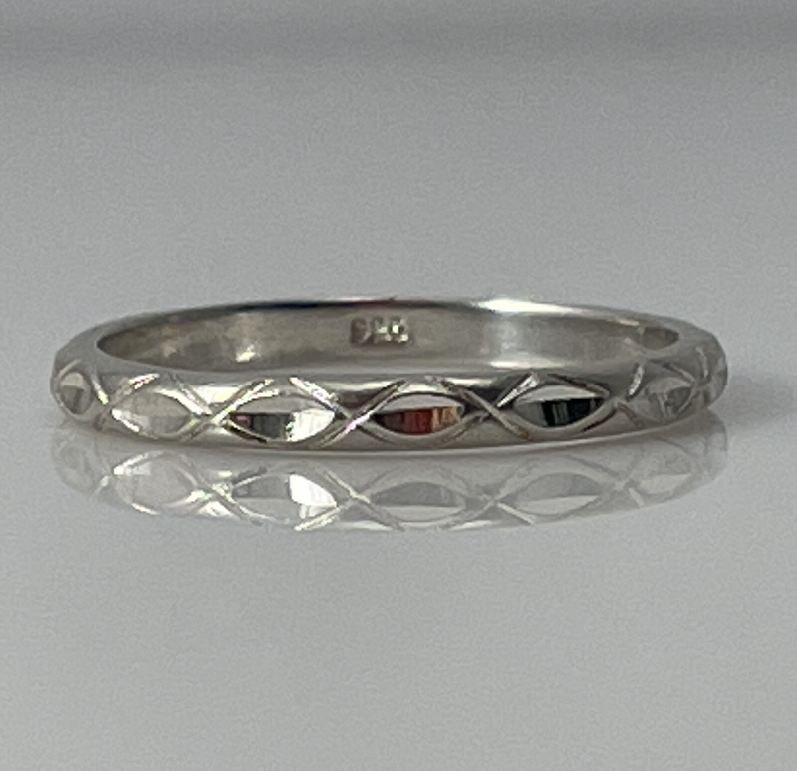 NV 925 Sterling Silver Stackable Diamond Cut Band… - image 7