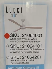 Lucci Air Climate III 52 in. White DC Ceiling Fan- 21064001
