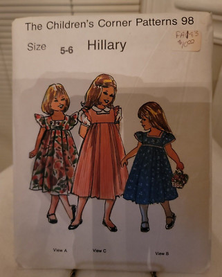 The Childrens Corner Pattern Hillary 98 Girls Sz 5 6 Dress Jumper Sundress Uncut
