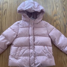 Baby Gap Girl Hooded Puffer Jacket Pink 5 Years EUC