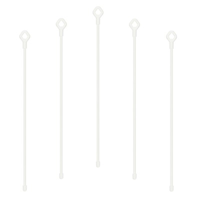 Rubber Twist Ties, 12 Inch Silicone Reusable Twist Ties, 5 Pcs, White