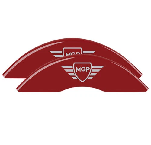 2003-2006 Mercedes Benz E500 RWD Front Rear Red "MGP" Brake Disc Caliper Covers - Image 2 of 4