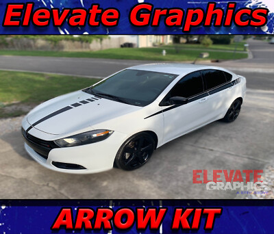 For Dodge Dart Arrow Side And Hood Stripes Vinyl Graphics 3M Decal Sticker 13-16