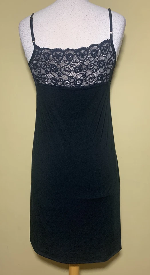 Vestido Babydoll de encaje negro Commando para mujer ropa interior ajustable talla M Foto 2 de 4