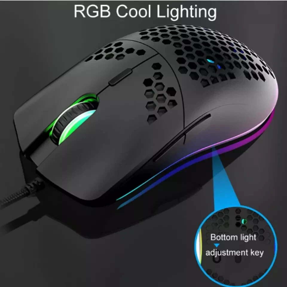Lightweight Gaming Mouse Honeycomb Shell RGB XUNFOX XYH90  Free Postage - Image 4 of 4
