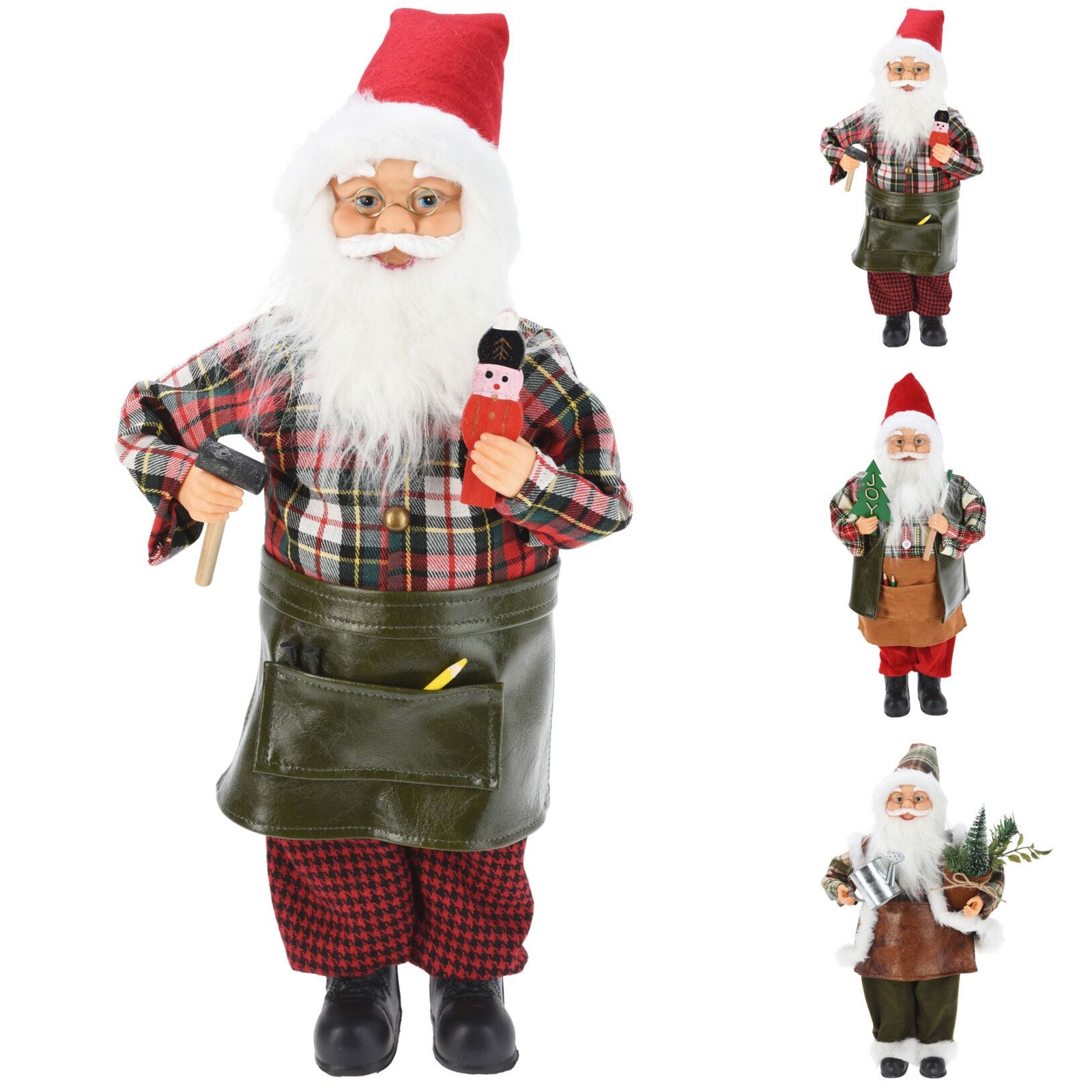 Carousel Workshop Standing Santa Figure | Traditional Father Christmas Ornament - 45Cm - Image 2