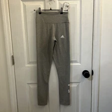 NWT Adidas Women's Essentials High-Waisted Logo Leggings, Size XS, Gray