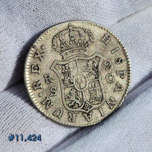 SPAIN 1788 SEVILLE 2 REAL CHARLES III CAROLUS III SPANISH SILVER COLONIAL ERA - Picture 7 of 11