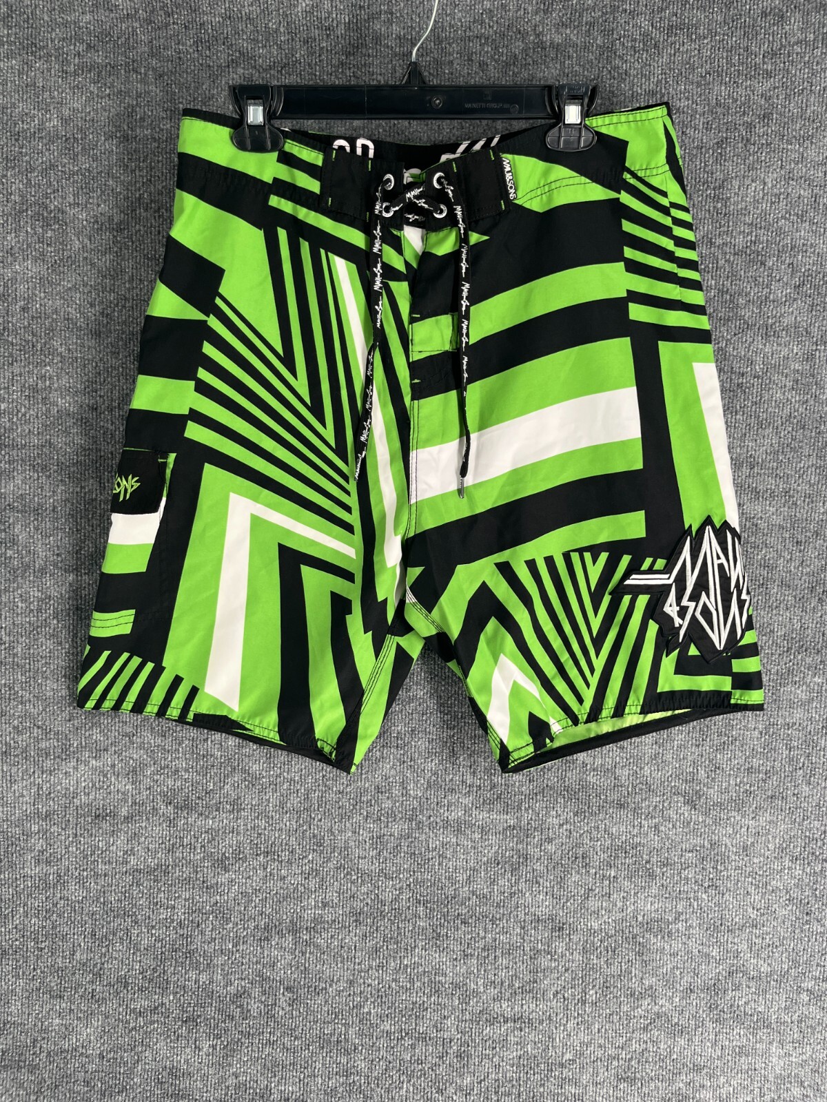 Maui & Sons Swimming Shorts Men Size 32 Multi Color Abstract Trunks Board Beach