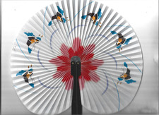 VINTAGE ASIAN CULTURES HAND HELD FOLDING FANS PEOPLES REPUBLIC OF CHINA BIRDS