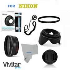 FISHEYE LENS + UV Filter & CAP STRING + HOOD FOR NIKON D3300 D3200 D3100 D90