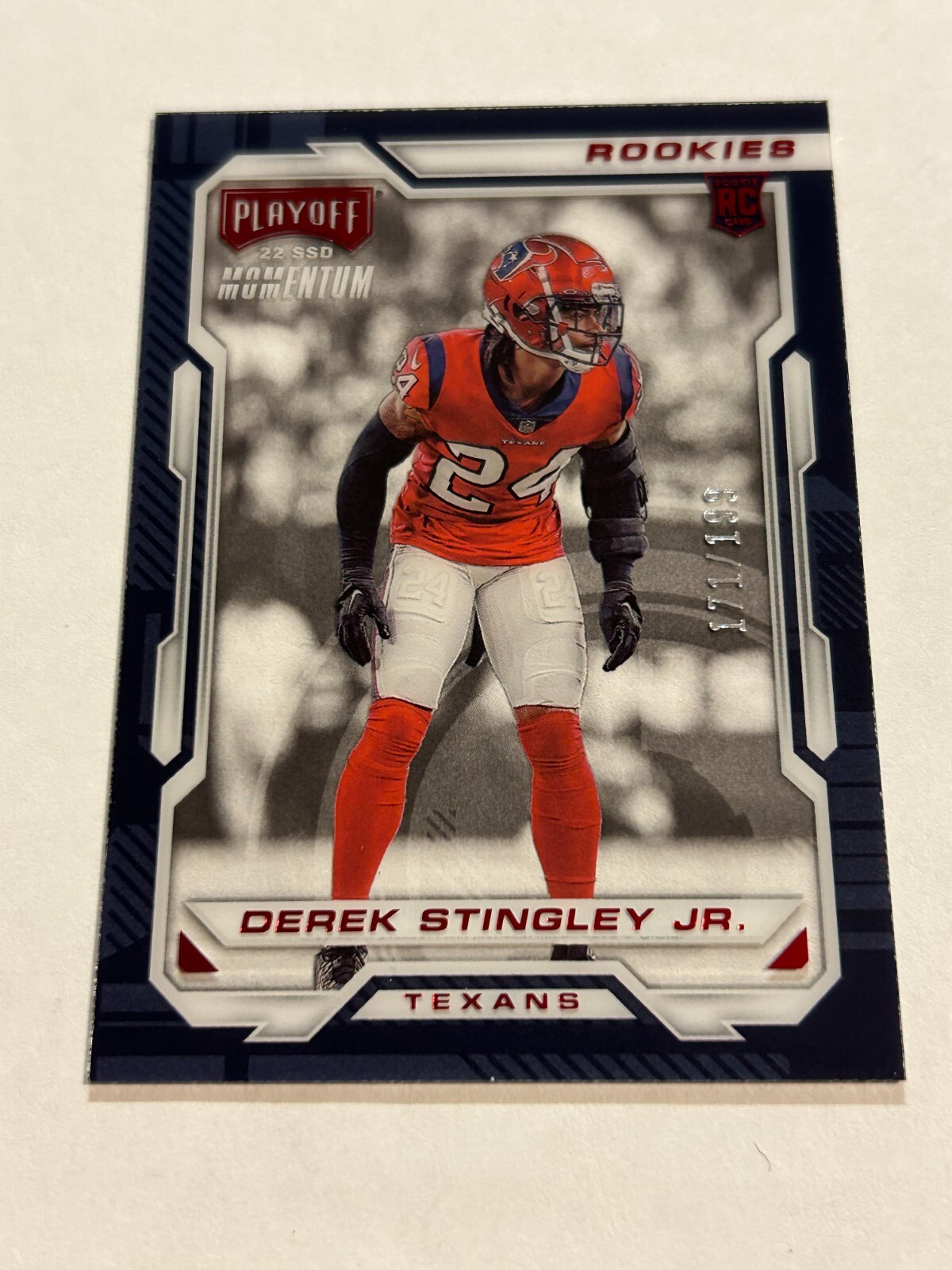 2022 CHRONICLES PLAYOFF MOMENTUM SSD DEREK STINGLEY JR 171/199 RED FOIL ROOKIE 