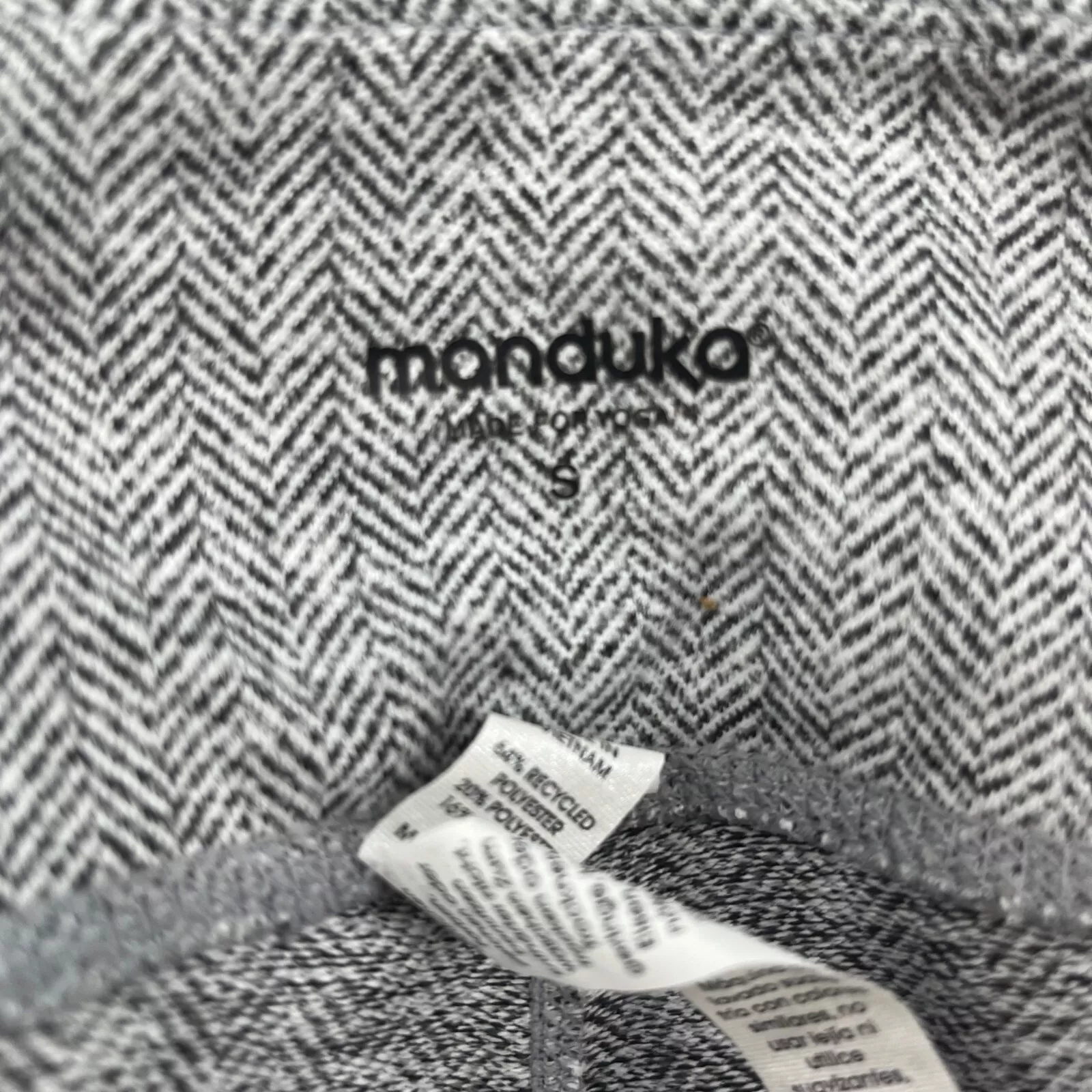 manduka linea crop herringbone stretch leggings