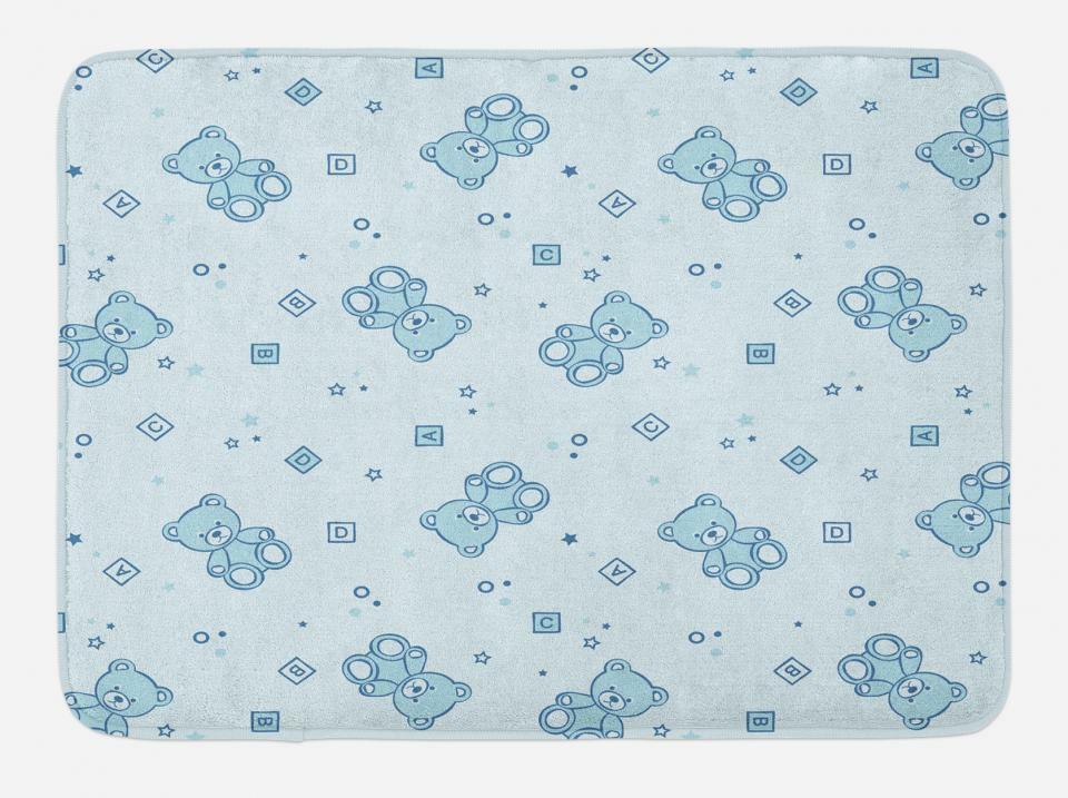 Nursery Cartoon Bath Mat Bathroom Home Decor Plush Non-Slip Mat 29.5