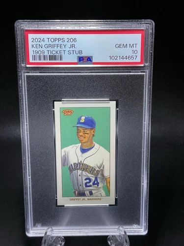 2024 Topps 206 Ken Griffey Jr. MINI 1909 Ticket Stub (out Of 15) PSA 10 Gem Mt