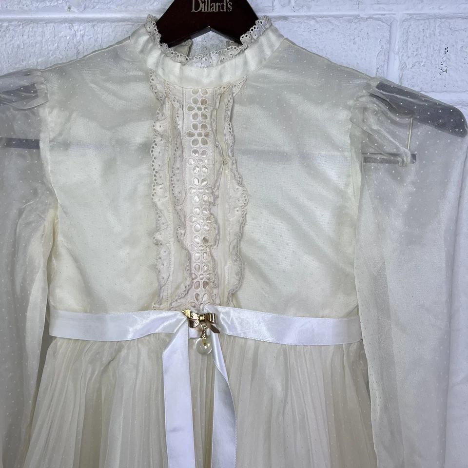Dorissa of Miami Girls Dress Prairie Victorian MIDI Gunne Sax Style Coquette - Image 2 of 4