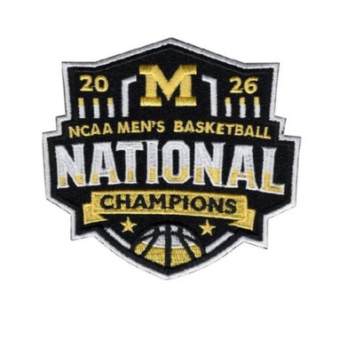 Michigan Wolverines 2026 Patch National Champions Basketball Embroidered Iron on