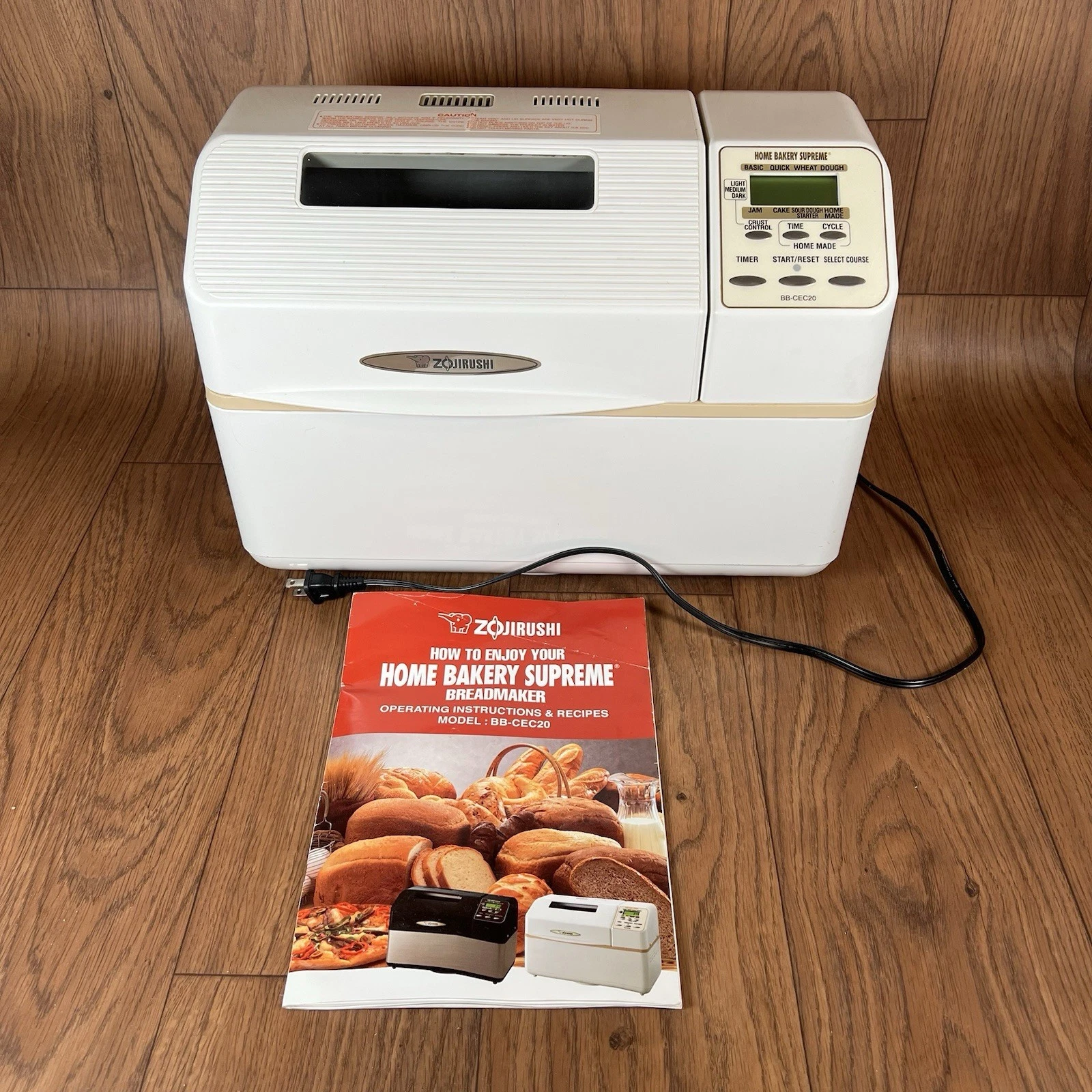 Zojirushi Bread Machine BB-CEC20 Home Bakery Supreme Breadmaker White Complete