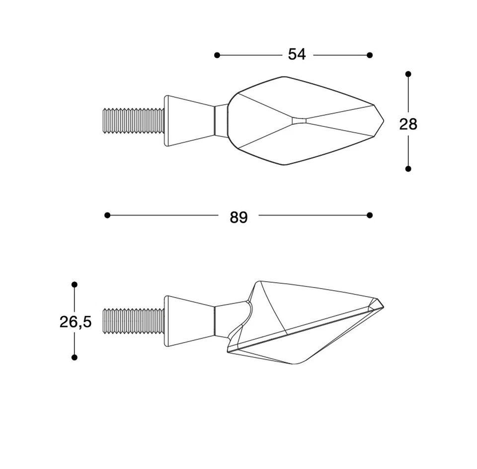 BARRACUDA COPPIA FRECCE LED MODELLO MINI VIPER UNIVERSALI MOTO OMOLOGATE - Immagine 3 di 4