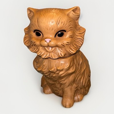 1963 Twin Winton San Juan Capistrano CA Pottery Brown Cat Kitten Cookie Jar