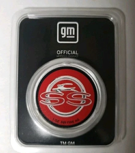 1961 Chevrolet Impala SS  Silver Round 1oz .999 In TEP Tamper Evident Packaging