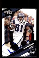 Signed Football Card Auto Nate Burleson 2009 Score #261 Seattle Seahawks