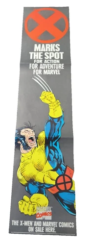 *HTF* VTG 1991 Marvel Comics UNCANNY X-MEN Wolverine PROMO Poster Jim Lee ART