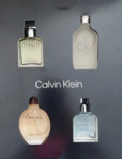 Calvin Klein mens Eternity EDT Eternity Aqua EDT Obsession EDT CK One EDT .50 oz
