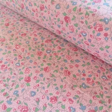 Yard ~ Country Floral Pink Roses On Pink ~ $3.99 Ships Any Amount Of Fabric.