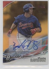 2016 Bowman Platinum Top Prospects Orange 10/25 Braxton Davidson Auto i5q