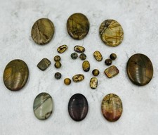 Lot of 25 Gemstone Beads For Jewelry Making Shades of Browns And Greens Jasper