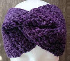 Crochet Handmade Twist Headband/Ear Warmer Color Purple