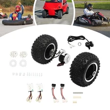 10" Electric Cart ATV Motor Air Wheel Set Beach Scooter Conversion Kit 24V 250W