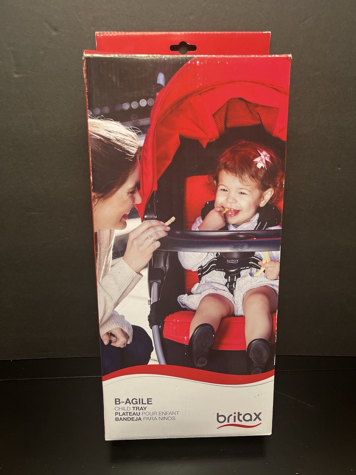 Britax B-Agile Child Snack Tray Black Single Stroller S08218700 New in Open Box