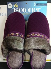 Isotoner Women's Purple Memory Foam Classic Comfort Slipper