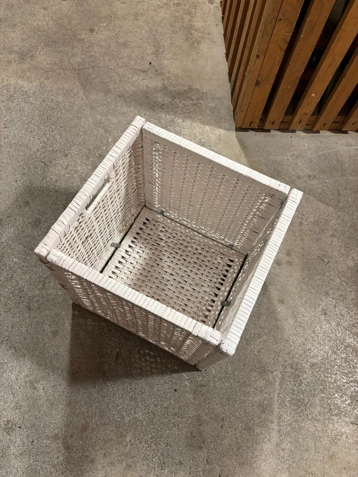 10 mal BRANÄS Korb, Rattan, weiss, 32x34x32 - Bild 1 von 3