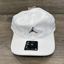 Nike Jordan Club Cap White M L Adult Dri Fit Jumpman Logo FN4675 100